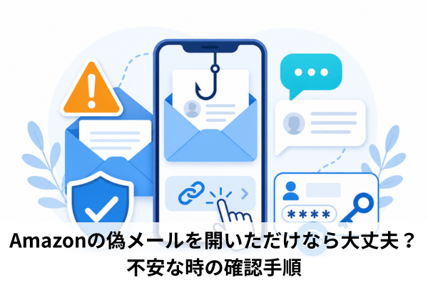 Amazonの偽メールを開いただけなら大丈夫？不安な時の確認手順