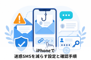 iPhoneで迷惑SMSを減らす設定と確認手順