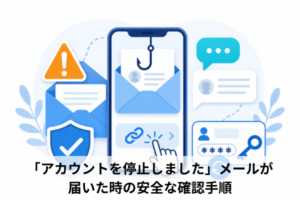「アカウントを停止しました」メールが届いた時の安全な確認手順