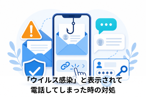 「ウイルス感染」と表示されて電話してしまった時の対処