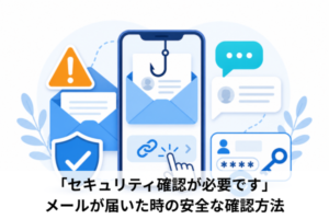 「セキュリティ確認が必要です」メールが届いた時の安全な確認方法
