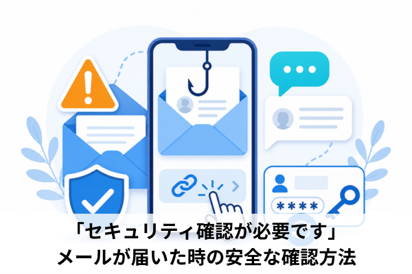 「セキュリティ確認が必要です」メールが届いた時の安全な確認方法