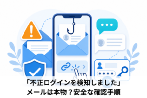 「不正ログインを検知しました」メールは本物？安全な確認手順