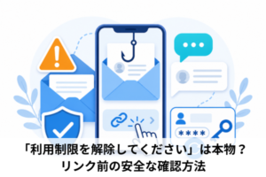 「利用制限を解除してください」は本物？リンク前の安全な確認方法