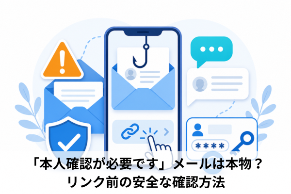 「本人確認が必要です」メールは本物？リンク前の安全な確認方法