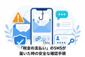 「税金の支払い」のSMSが届いた時の安全な確認手順