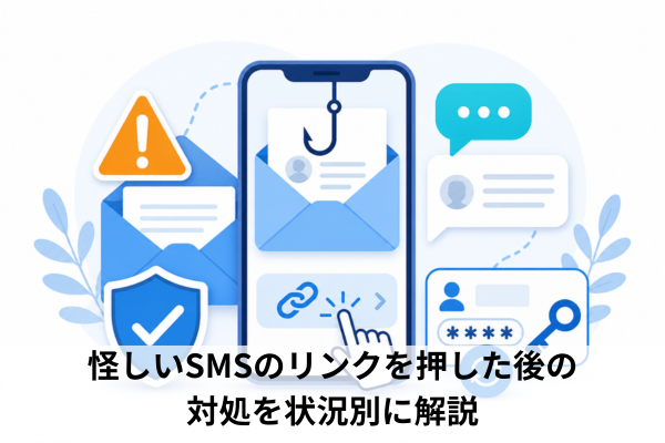 怪しいSMSのリンクを押した後の対処を状況別に解説
