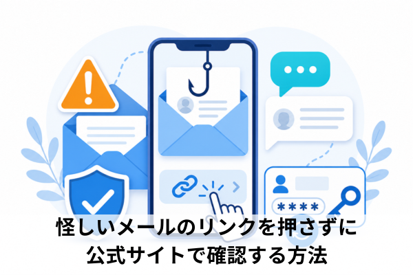 怪しいメールのリンクを押さずに公式サイトで確認する方法