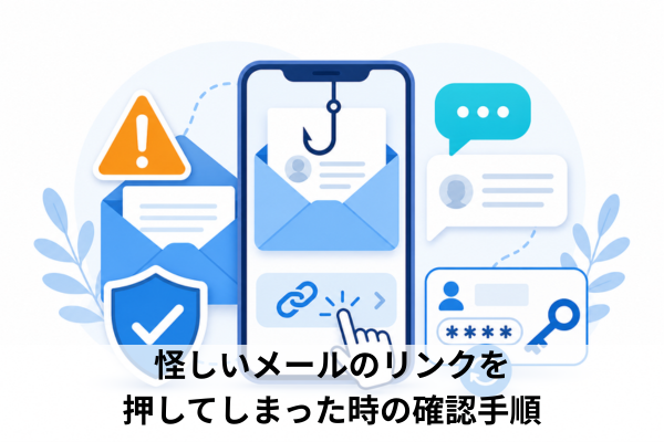 怪しいメールのリンクを押してしまった時の確認手順