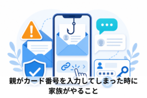 親がカード番号を入力してしまった時に家族がやること