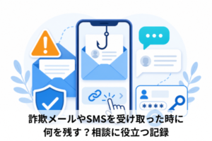 詐欺メールやSMSを受け取った時に何を残す？相談に役立つ記録