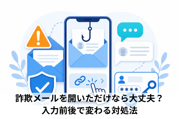 詐欺メールを開いただけなら大丈夫？ 入力前後で変わる対処法