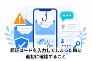 認証コードを入力してしまった時に最初に確認すること
