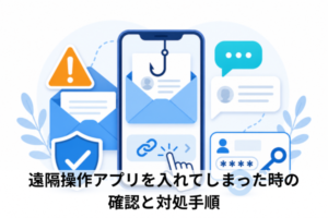 遠隔操作アプリを入れてしまった時の確認と対処手順
