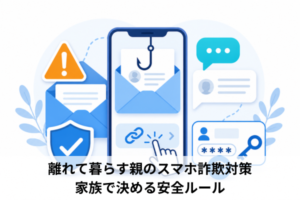 離れて暮らす親のスマホ詐欺対策｜家族で決める安全ルール