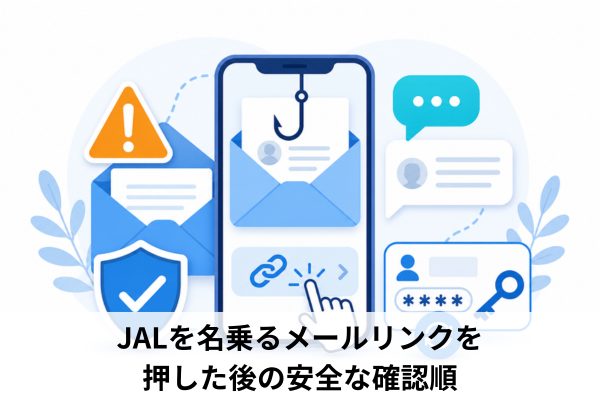 JALを名乗るメールリンクを押した後の安全な確認順