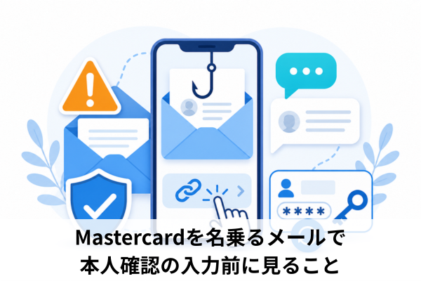 Mastercardを名乗るメールで本人確認の入力前に見ること