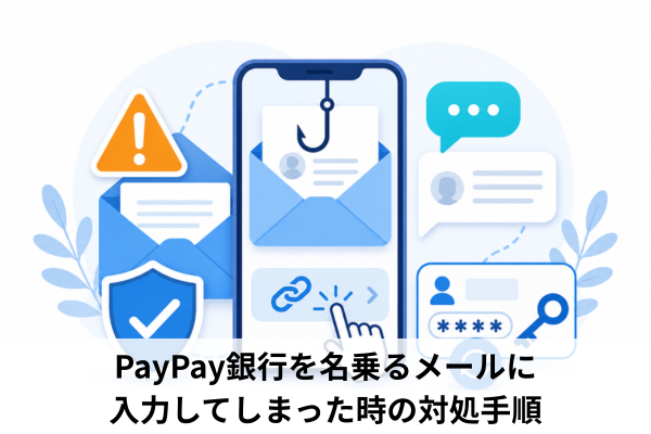 PayPay銀行を名乗るメールに入力してしまった時の対処手順