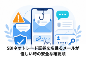 SBIネオトレード証券を名乗るメールが怪しい時の安全な確認順