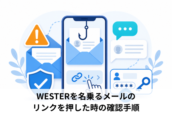 WESTERを名乗るメールのリンクを押した時の確認手順