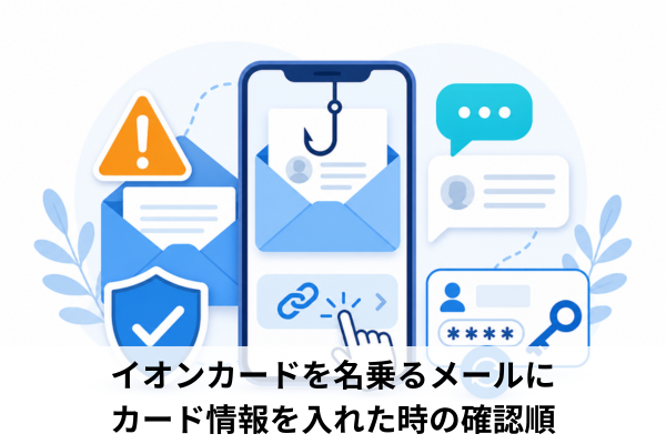 イオンカードを名乗るメールにカード情報を入れた時の確認順