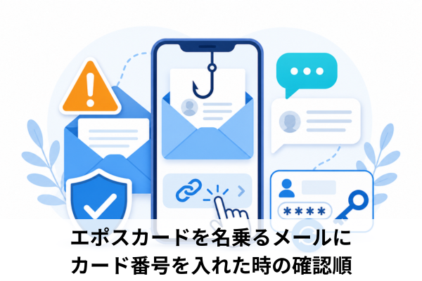 エポスカードを名乗るメールにカード番号を入れた時の確認順