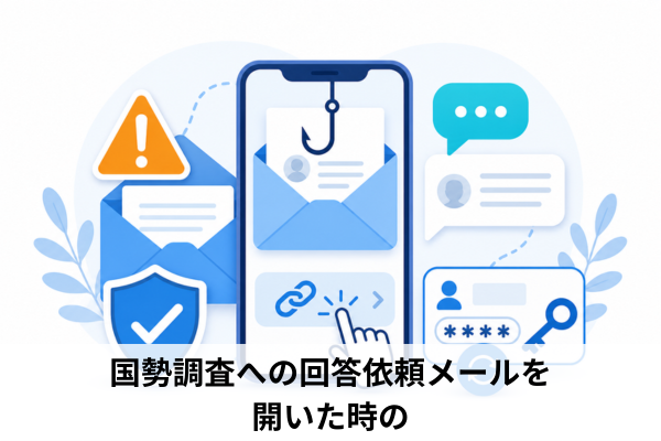 国勢調査への回答依頼メールを開いた時の安全な確認手順