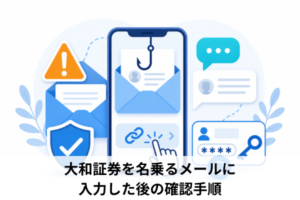 大和証券を名乗るメールに入力した後の確認手順