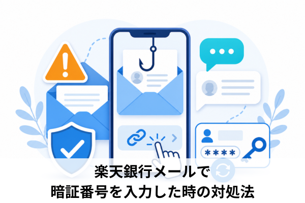 楽天銀行メールで暗証番号を入力した時の対処法