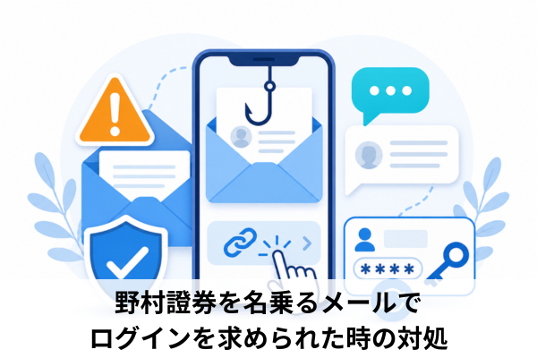 野村證券を名乗るメールでログインを求められた時の対処