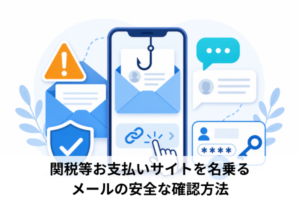 関税等お支払いサイトを名乗るメールの安全な確認方法