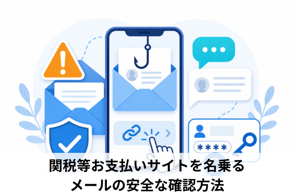 関税等お支払いサイトを名乗るメールの安全な確認方法