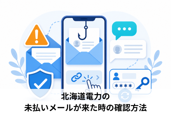 北海道電力の未払いメールが来た時の確認方法