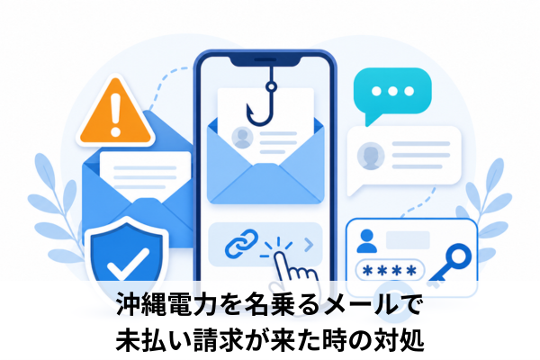 沖縄電力を名乗るメールで未払い請求が来た時の対処